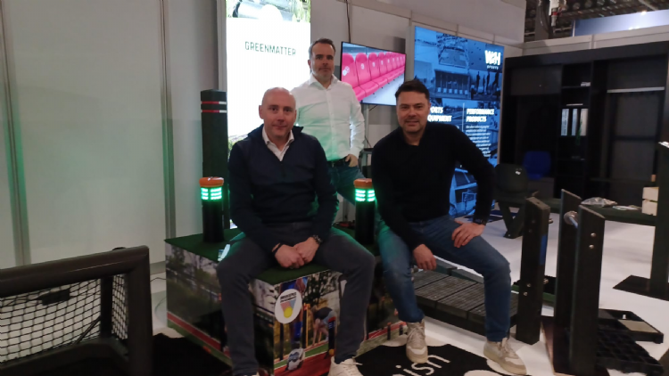 William van Diemen, Sander de Goede en Rogier Vink van W&H Sports en Greenmatter William van Diemen, Sander de Goede en Rogier Vink van W&H Sports en Greenmatter