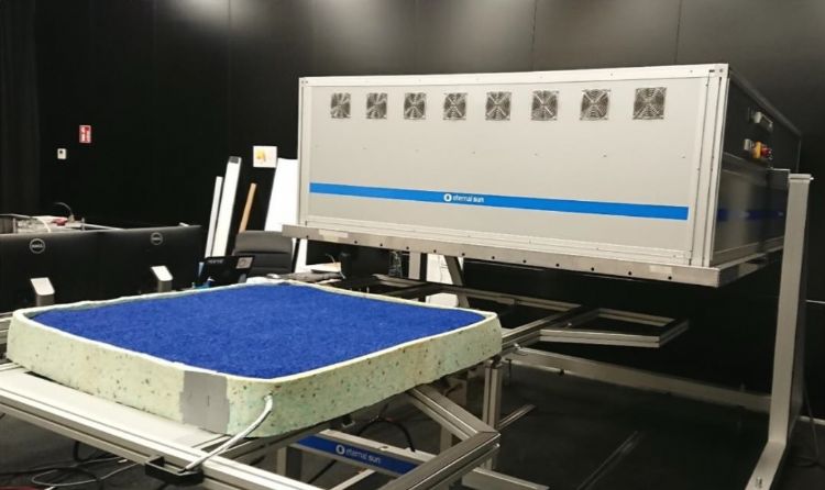 Proefopstelling in het warmteonderzoek Proefopstelling in het warmteonderzoek