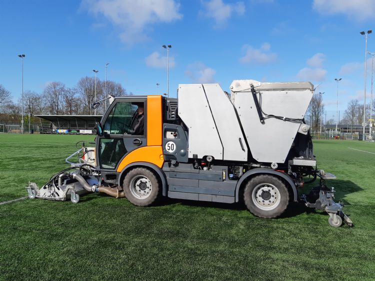 De machine aan het werk in Haarlem De machine aan het werk in Haarlem