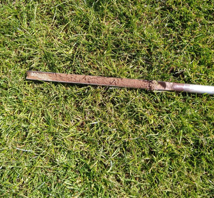 Verhagen heeft de vrijwilligers leren 'voelen' met een steker, of de grond te droog is. Verhagen heeft de vrijwilligers leren 'voelen' met een steker, of de grond te droog is.