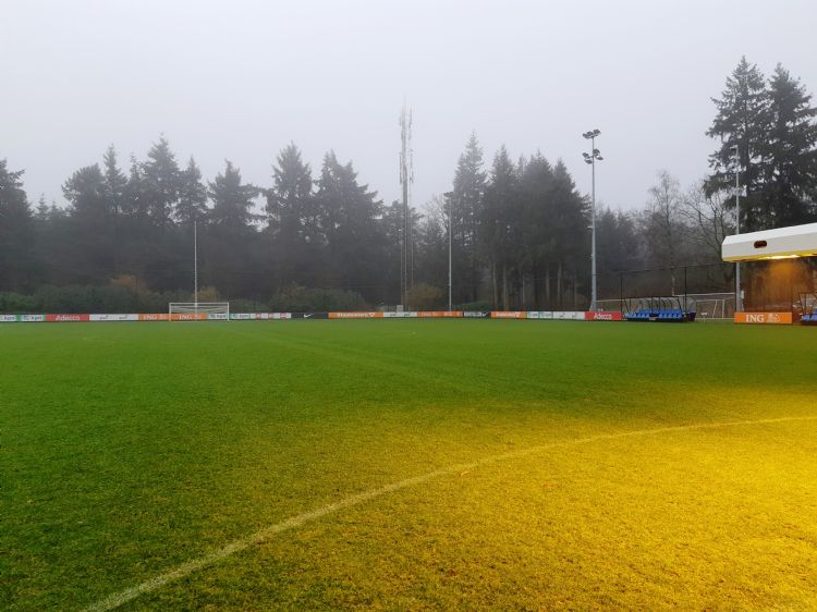 Een van de huidige trainingsvelden bij de KNVB in Zeist