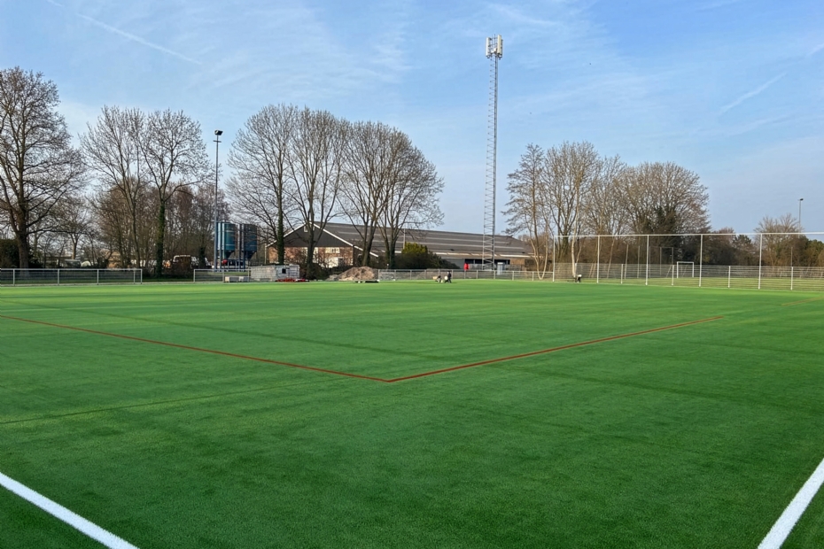 Het nieuwe veld bij Olympia.